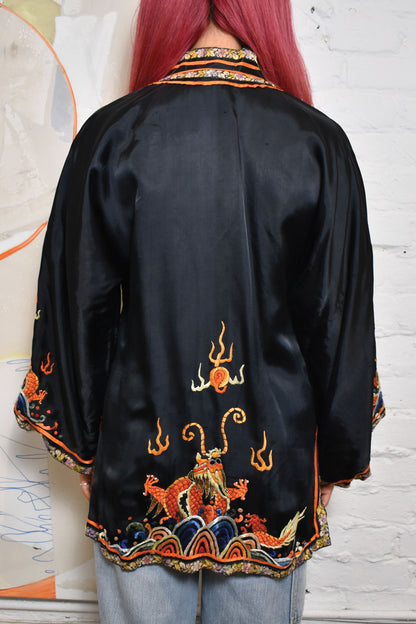 Antique Satin/Pongee Silk Lined Jacket/Top