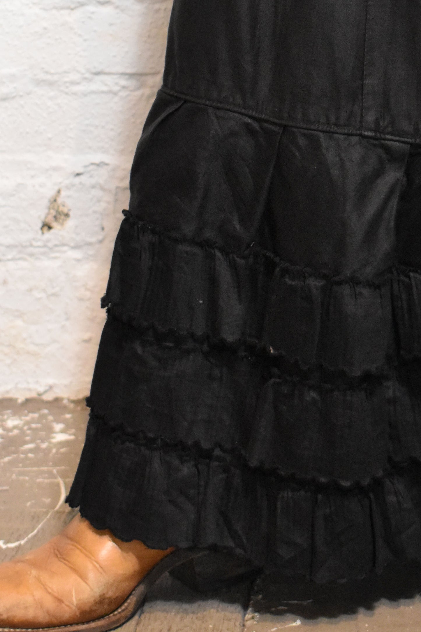 Vintage Antique Black Petticoat Skirt