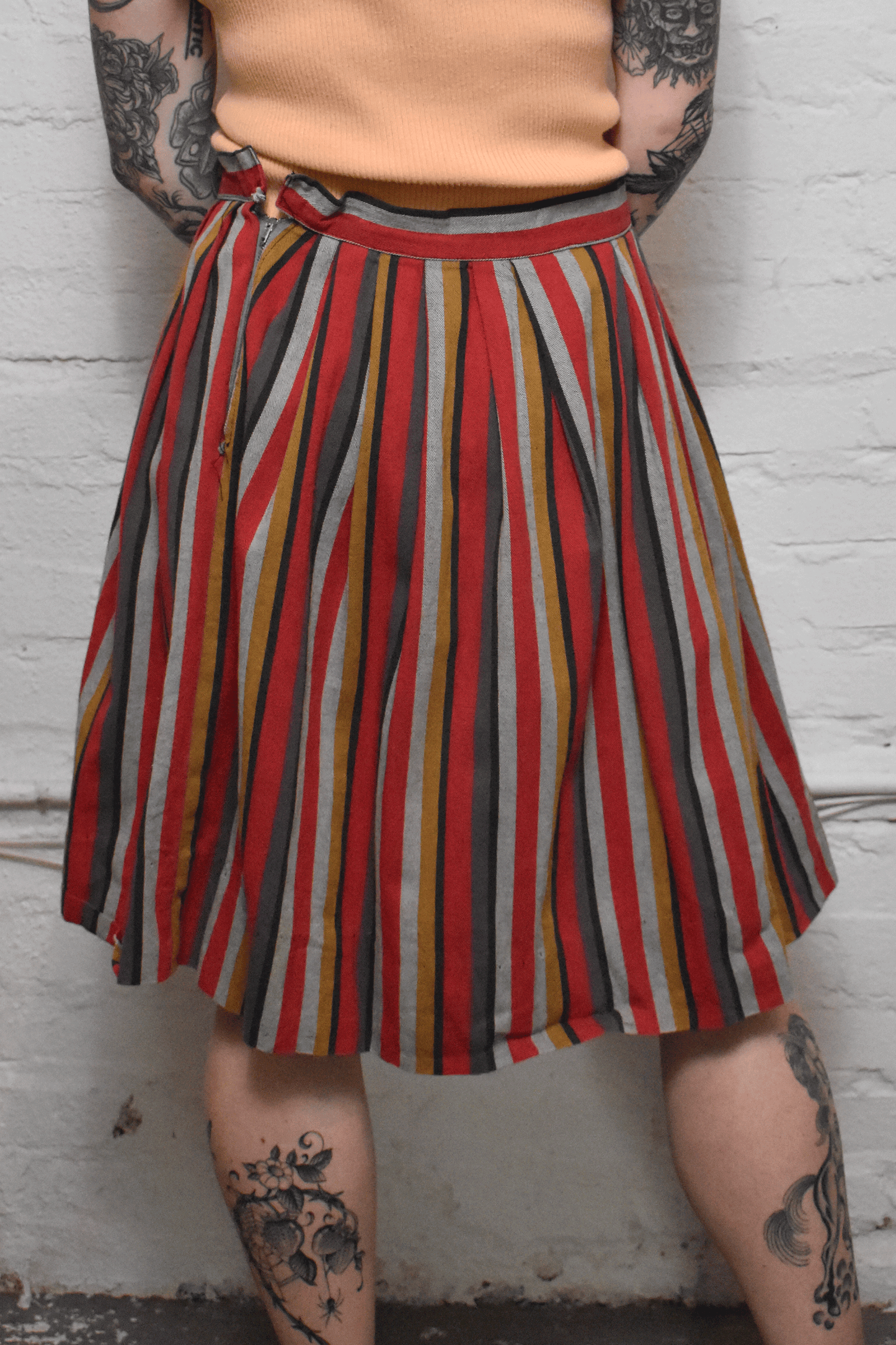 Vintage 1950s Striped Skirt