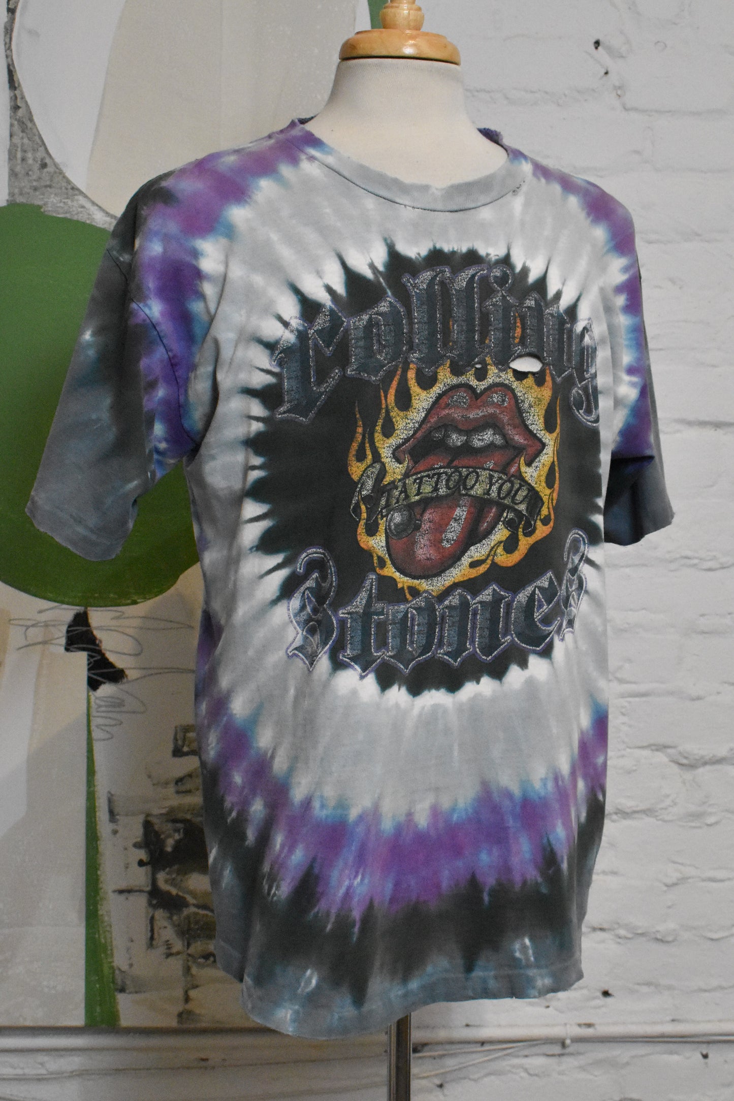 Vintage 1990s "Rolling Stones Tattoo You" Tie Dye T-shirt