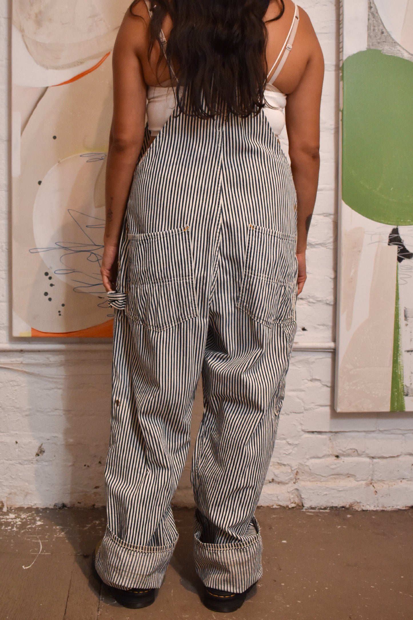 Vintage 1940's Lee Can't Bust Em' Union Made Carpenter Pinstriped Overalls