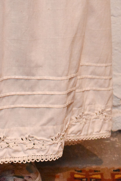 Antique Cotton White Skirt