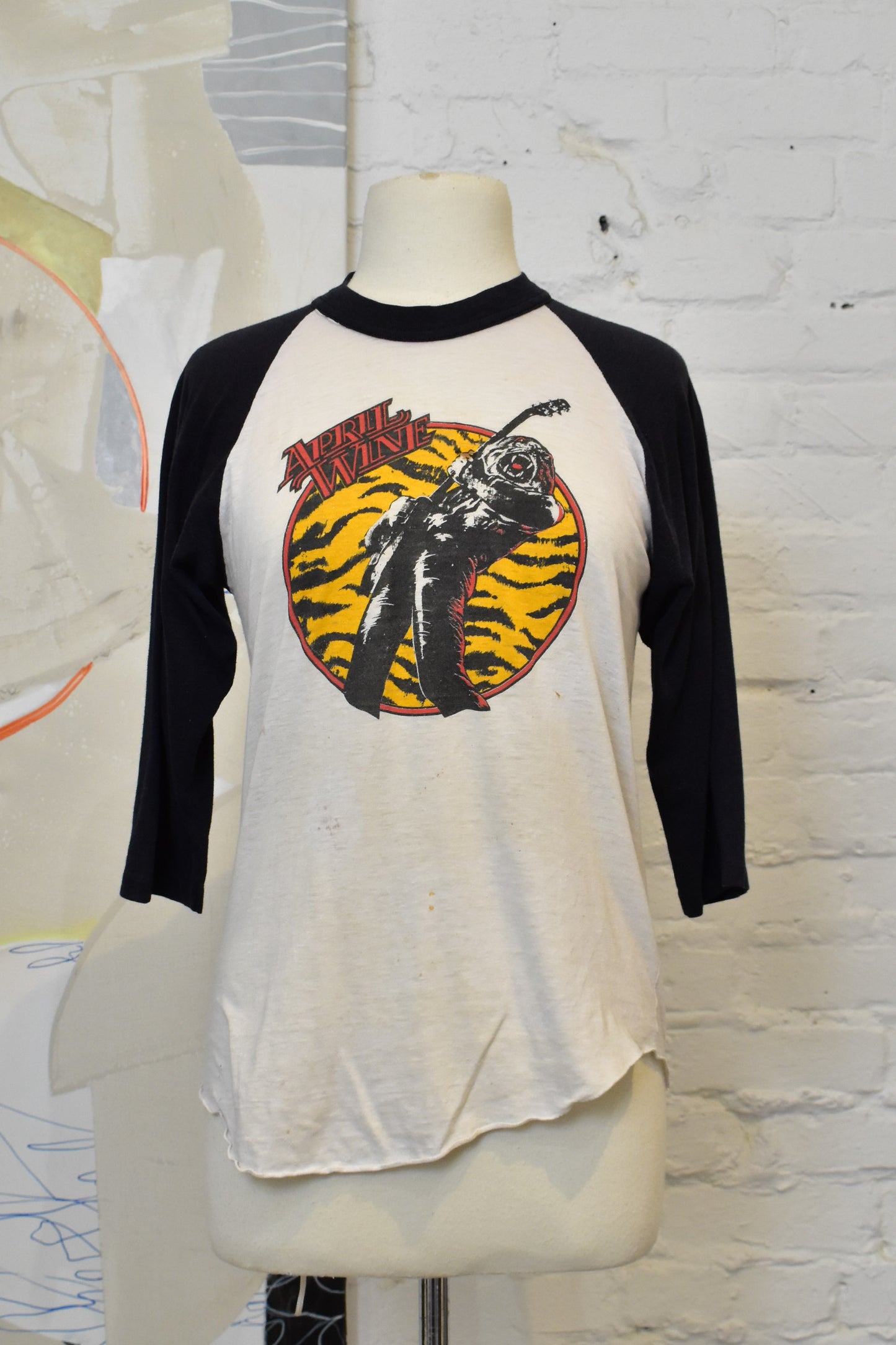 Vintage 1980s April Wine World Tour Raglan T-shirt