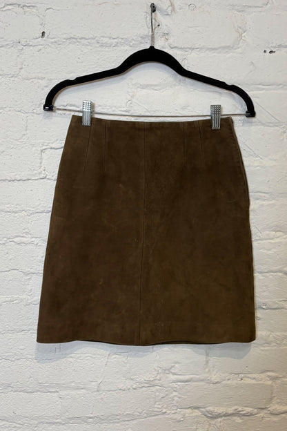 Vintage 1970s Designer Suede Loewe Skirt