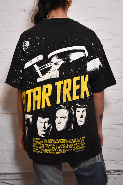 Vintage 1993 "Star Trek All Over Space" Print T-Shirt All Over Print