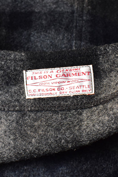 Vintage 1970s "Filson Garment" Charcoal Wool Vest