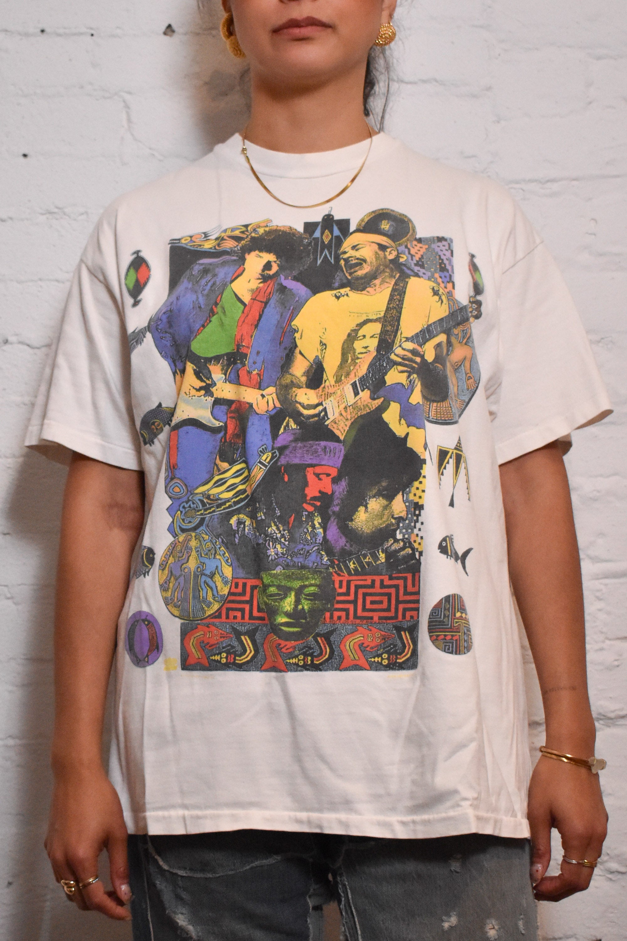 Vintage Santana Bob Dylan 1993 Tour T shirt