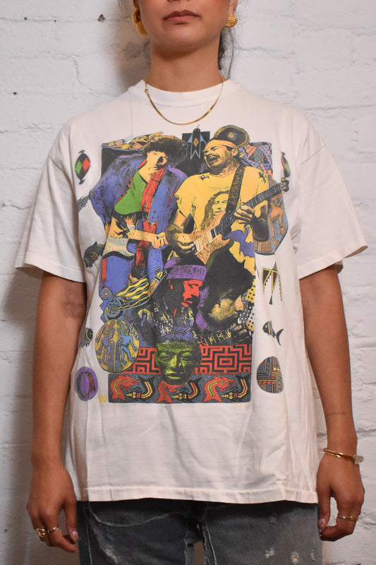 Vintage Santana Bob Dylan 1993 Tour T-shirt