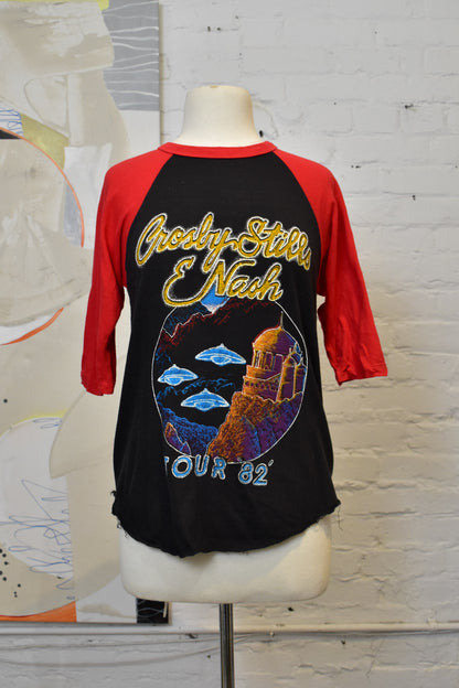 Vintage 1982 Crosby Stills & Nash Tour Raglan T-shirt