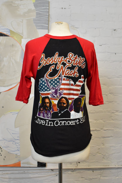Vintage 1982 Crosby Stills & Nash Tour Raglan T-shirt