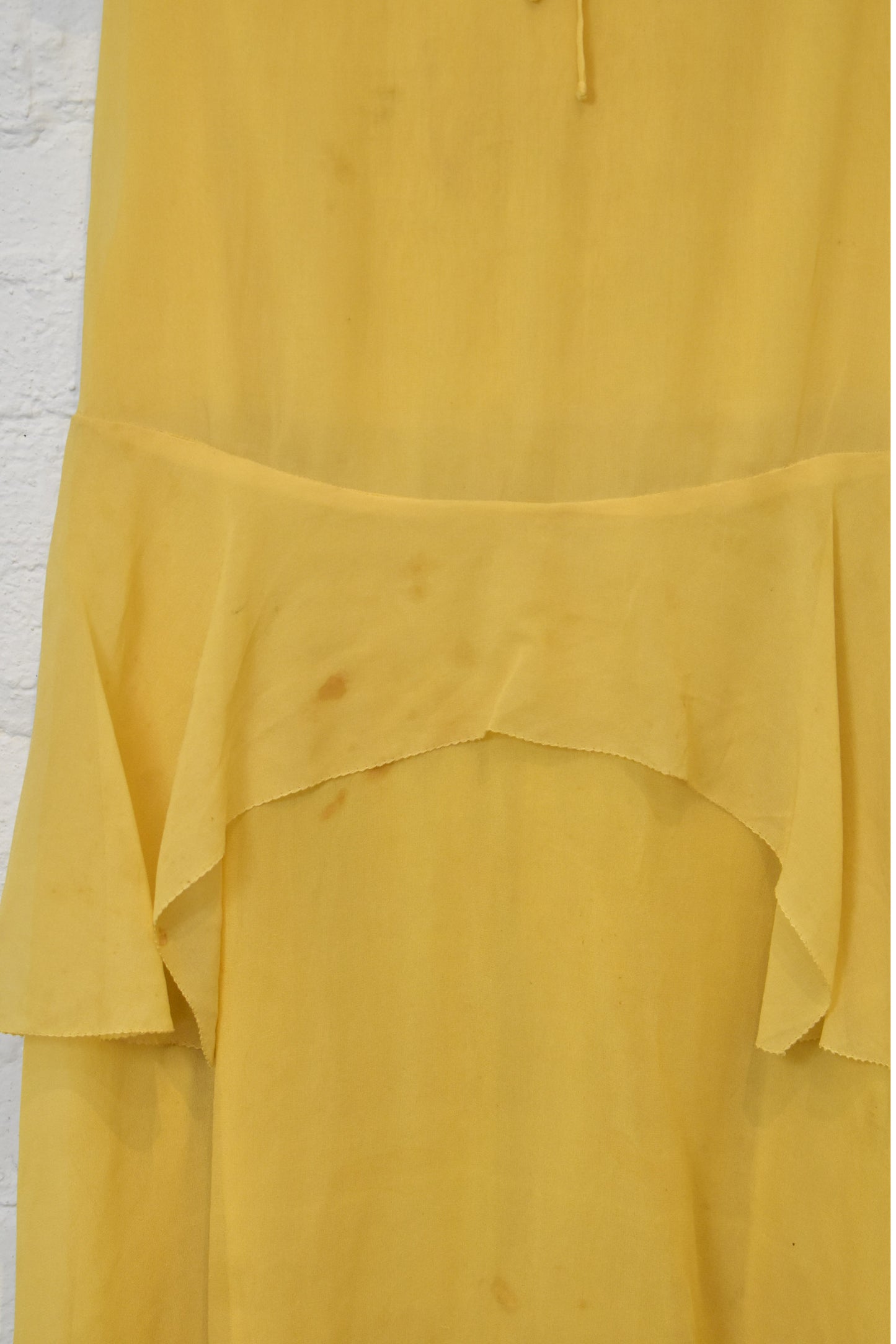 Vintage 1960s Yellow Flapper Drop Waist Dress