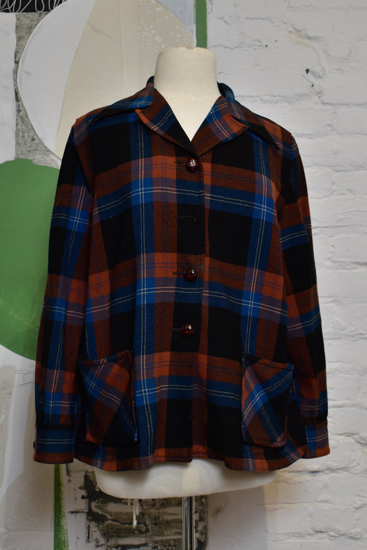 Vintage 1960s "Pendleton" Plaid Blazer Jacket