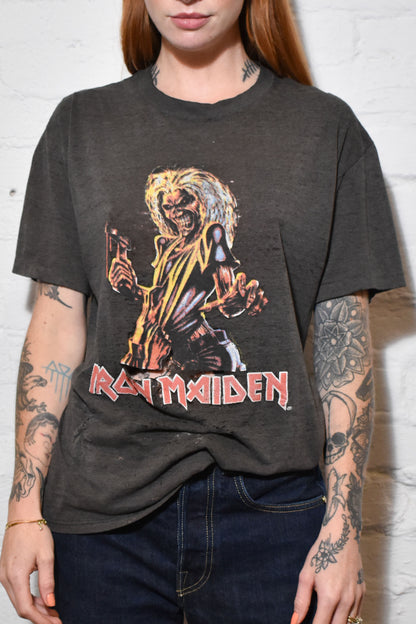 Vintage 1980s "Iron Maiden Killers World Tour" Trash T-shirt