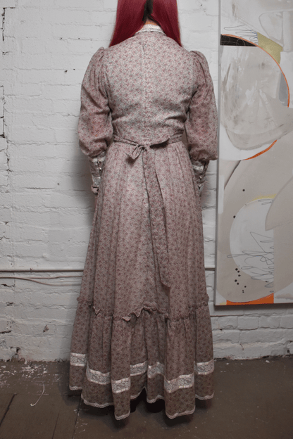 Vintage 1970s "Gunne Sax" Floral Calico Prairie Dress