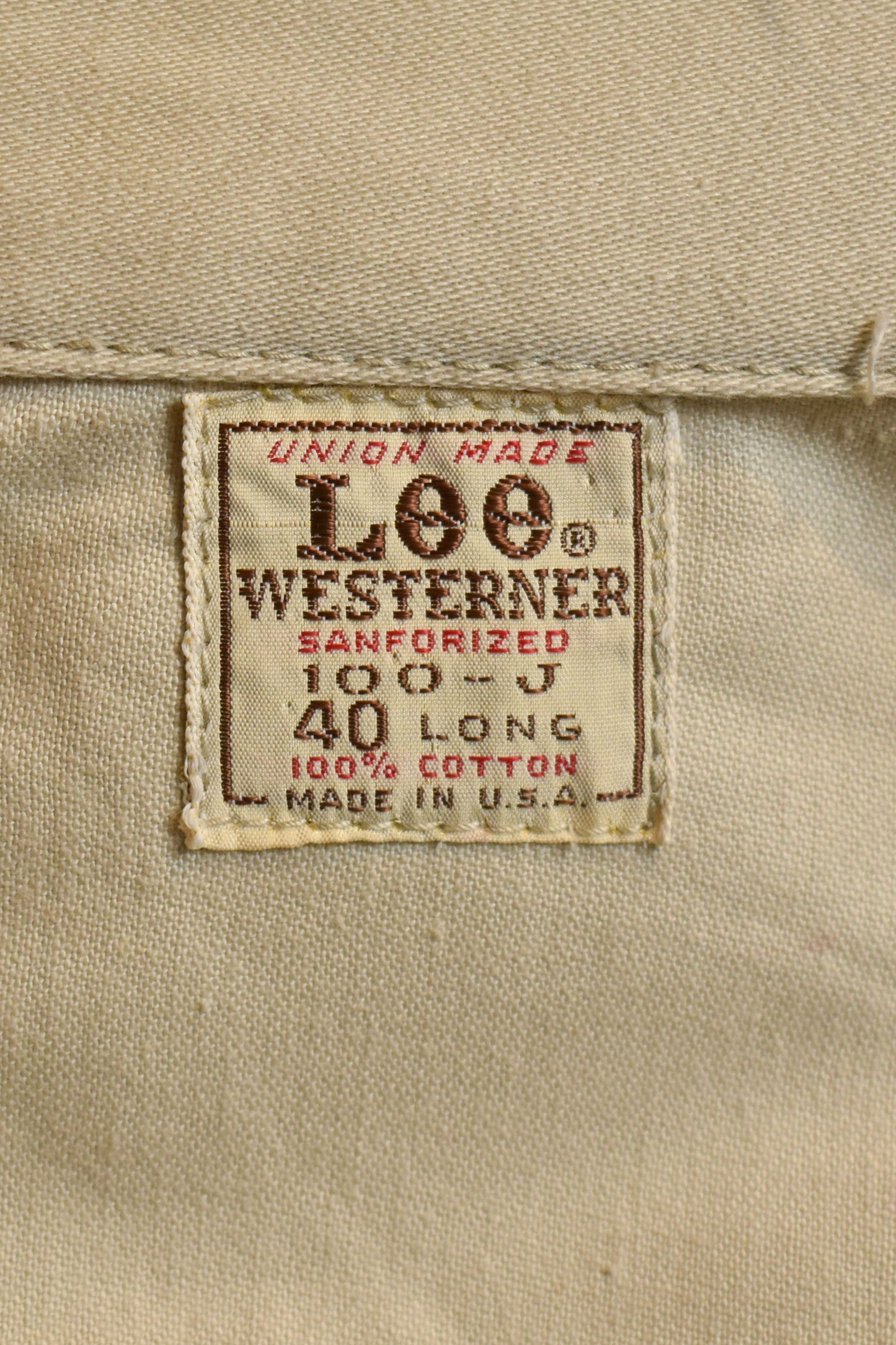 Vintage 1960s "Lee" Westerner 100 J Sanforized Jacket