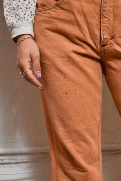 Vintage 1970s "Levi's" Big E Silver Tab Burnt Orange Jeans