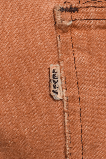 Vintage 1970s "Levi's" Big E Silver Tab Burnt Orange Jeans