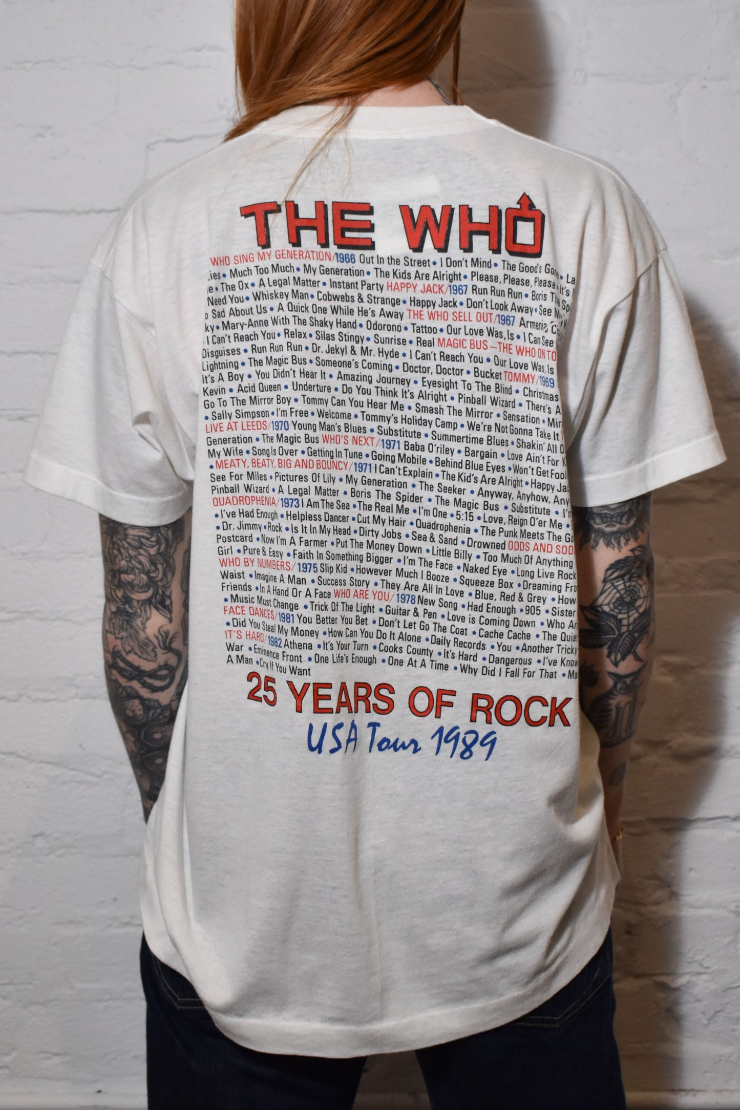 Vintage 1989 "The Who" The Kids Are Alright Tour T-shirt
