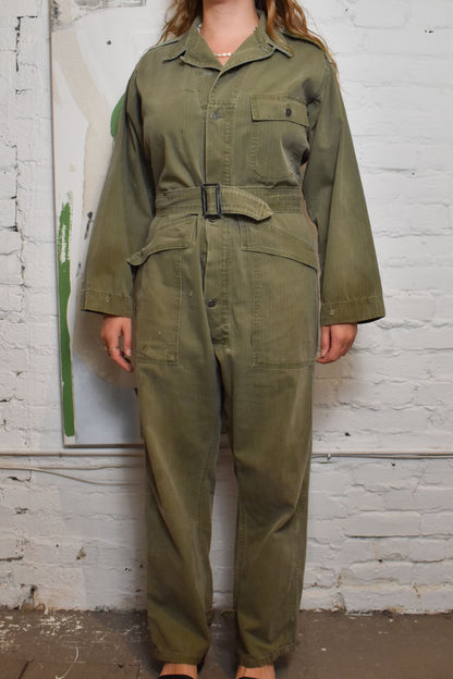 Vintage 1940s WWII Herringbone Coveralls