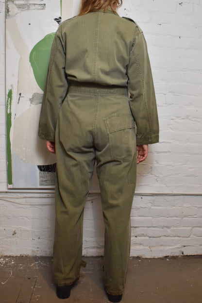 Vintage 1940s WWII Herringbone Coveralls