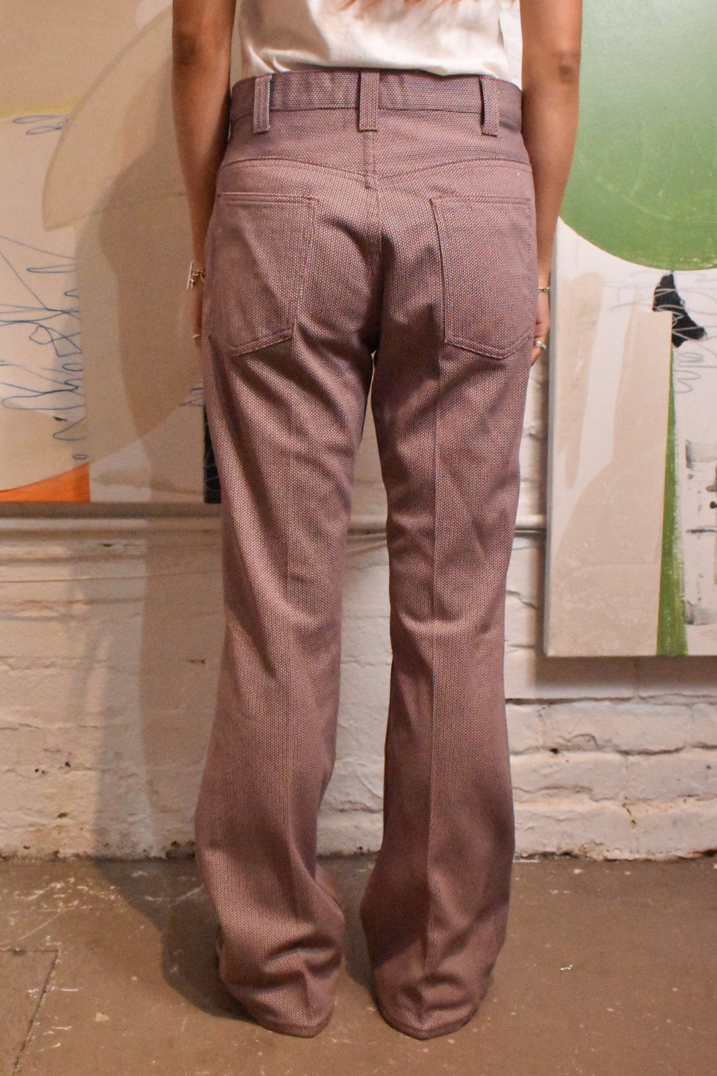 Vintage 1970s "Levi's Tailored Jeans" Maroon Pants