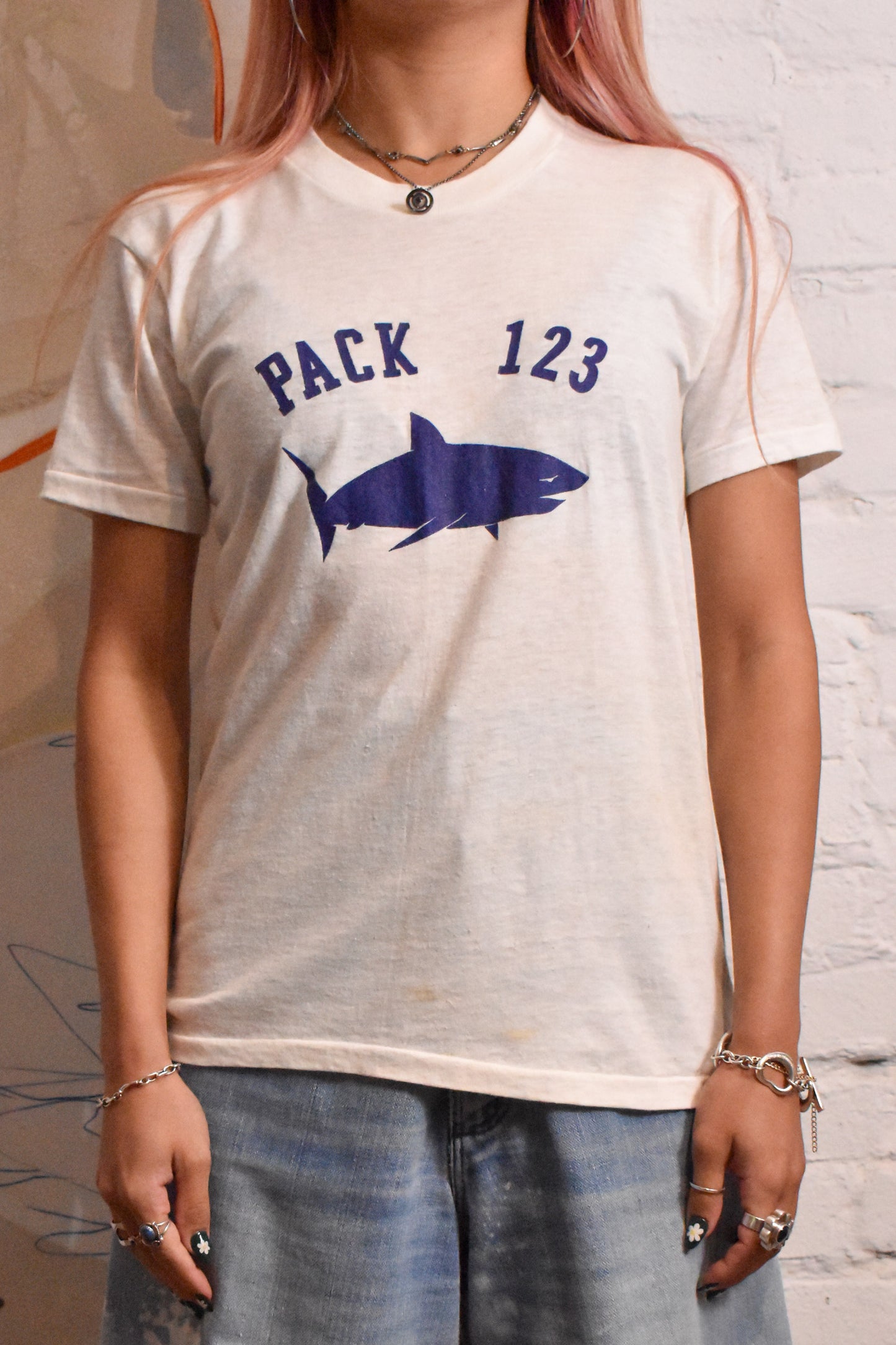 Vintage 1960s Pack 123 Shark T-shirt