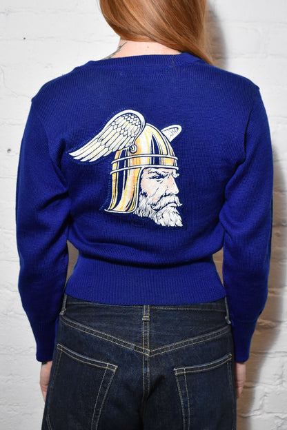 Vintage 1950s "Idaho Sporting Good" Royal Blue Sweater