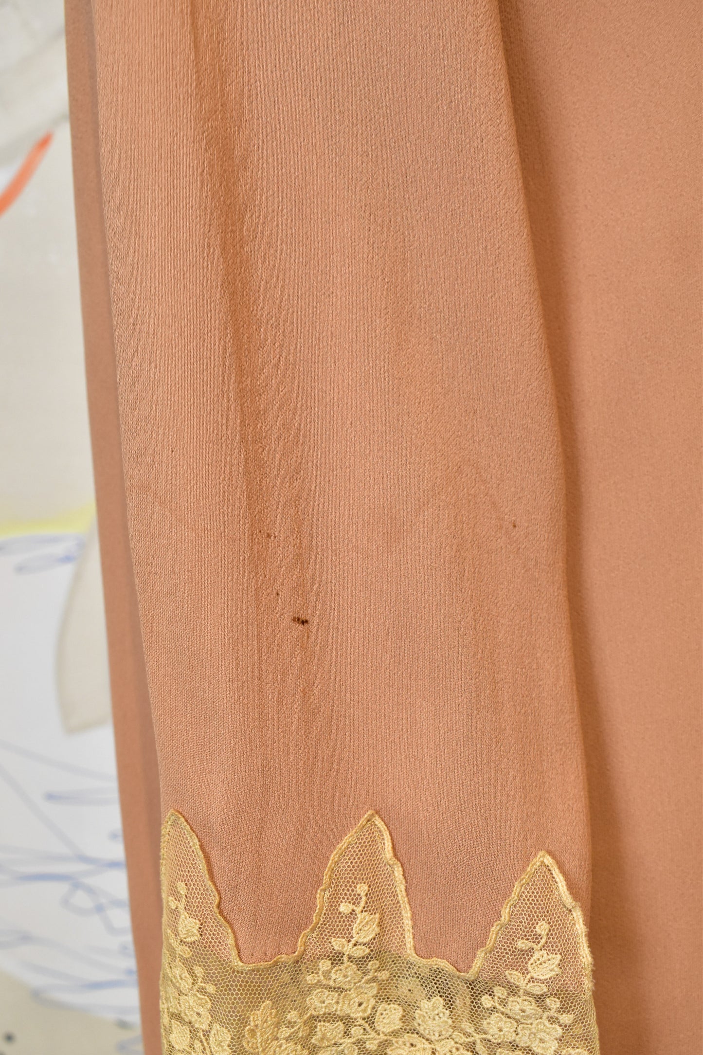 Vintage 1920s Taupe Crepe and Lace Topper Jacket