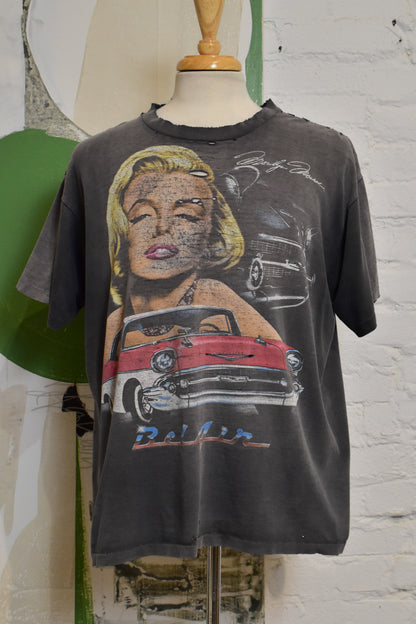 Vintage 1990s "Marylin Monroe Chevy Bel Air" Trashed T-shirt