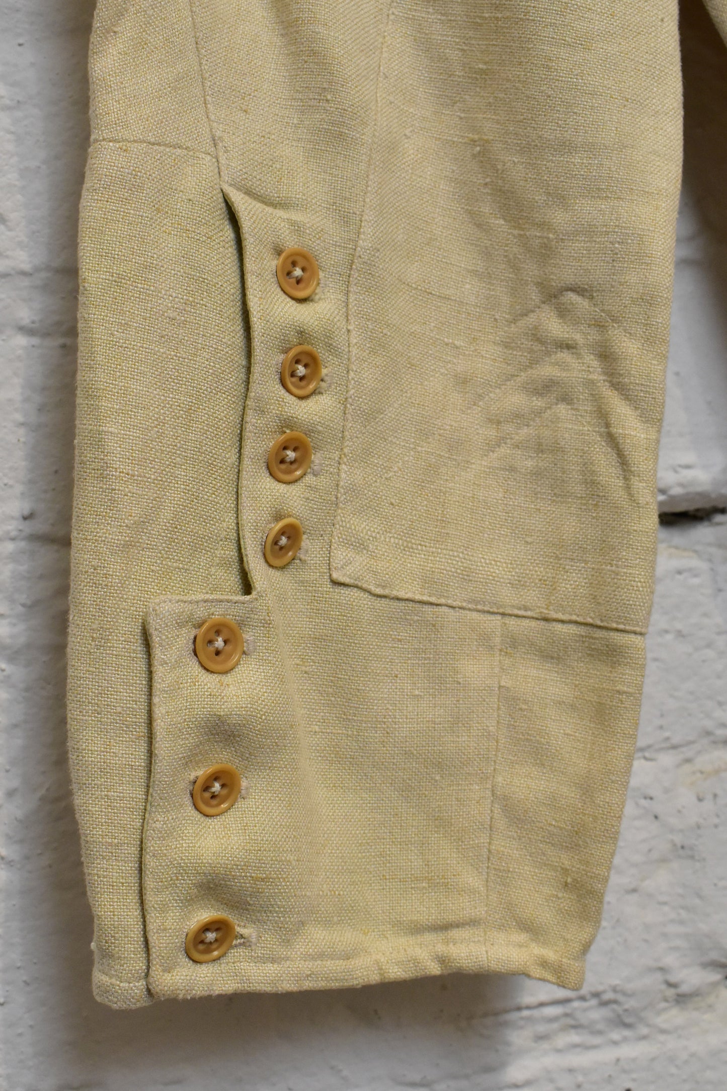 Vintage Beige Linen Jodhpur Riding Pants