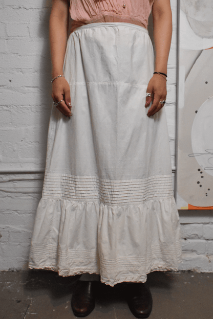 Antique White Cotton Skirt