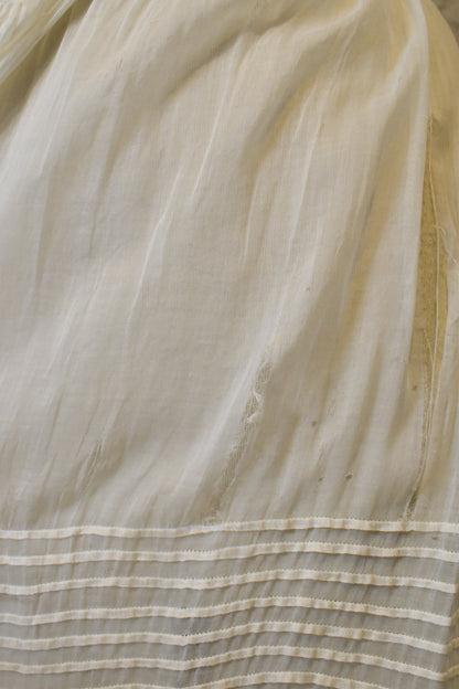 Antique White Gauze Cotton Petticoat Skirt