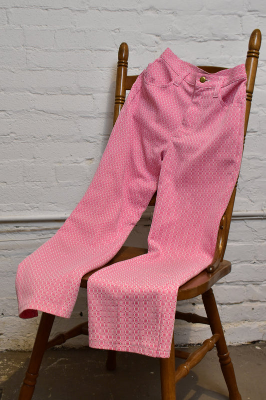 Vintage 1960's Women's "Lee" Bubblegum Pink Poly Trousers