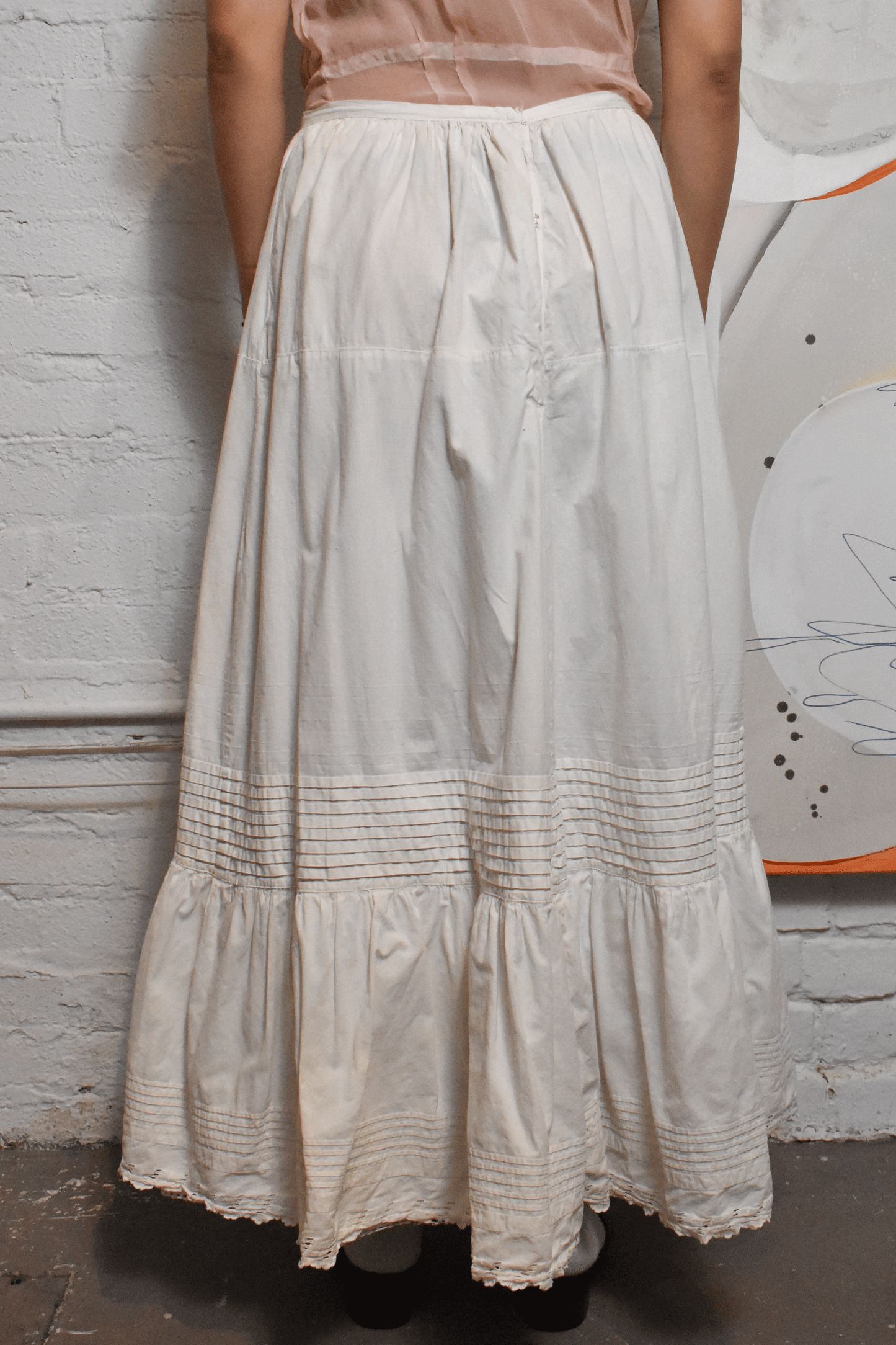Antique White Cotton Skirt