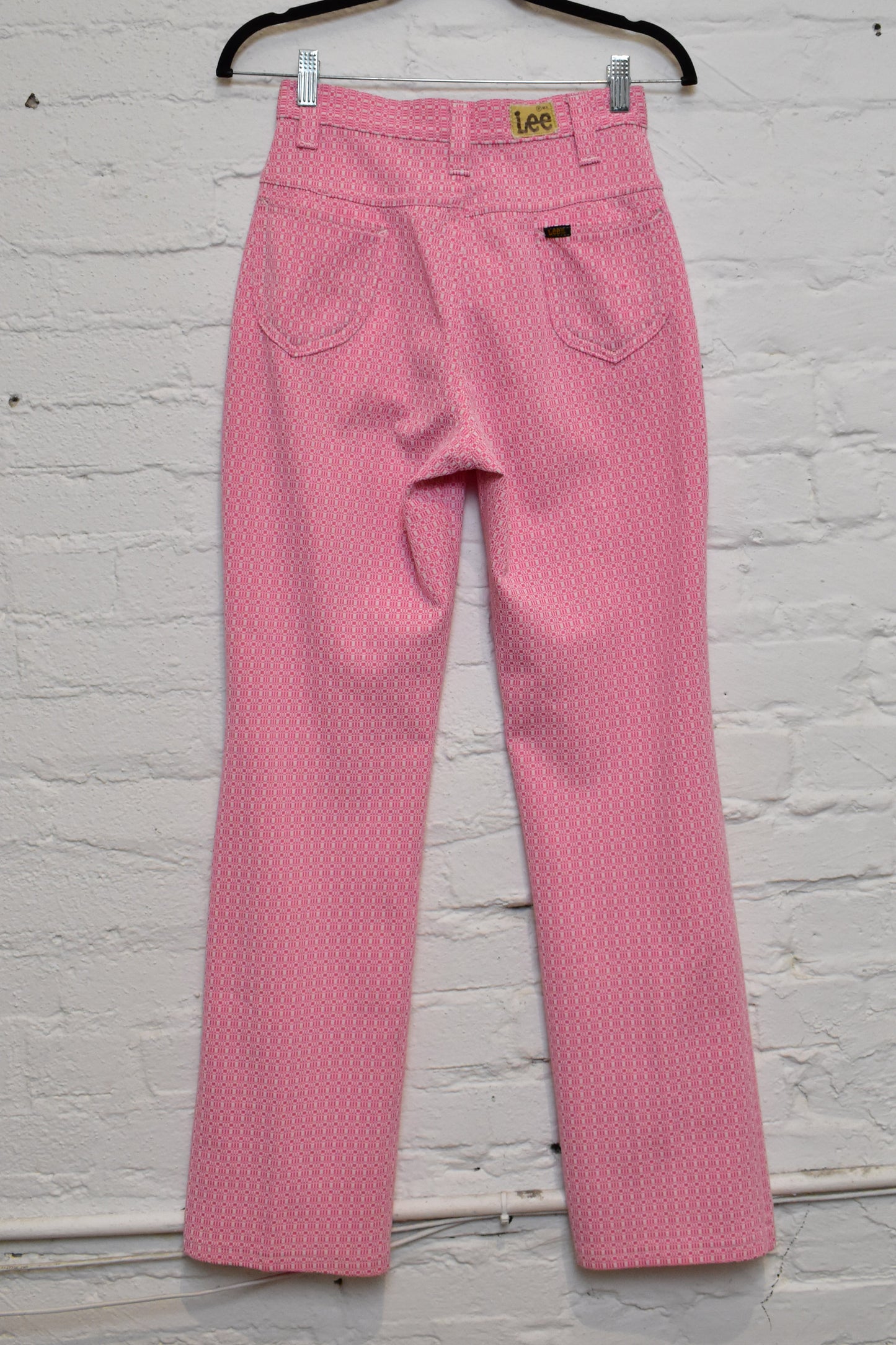 Vintage 1960's Women's "Lee" Bubblegum Pink Poly Trousers