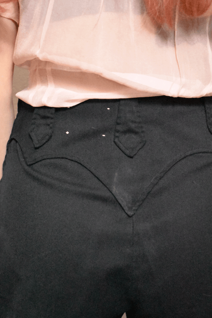 Vintage 1970s "Lasso" Black Western Trousers