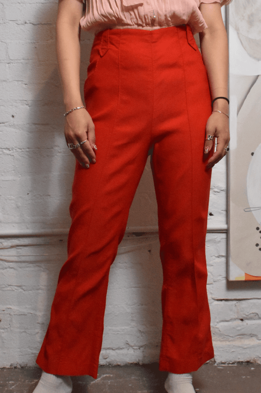 Vintage 1970s "Lasso" Red Western Trousers