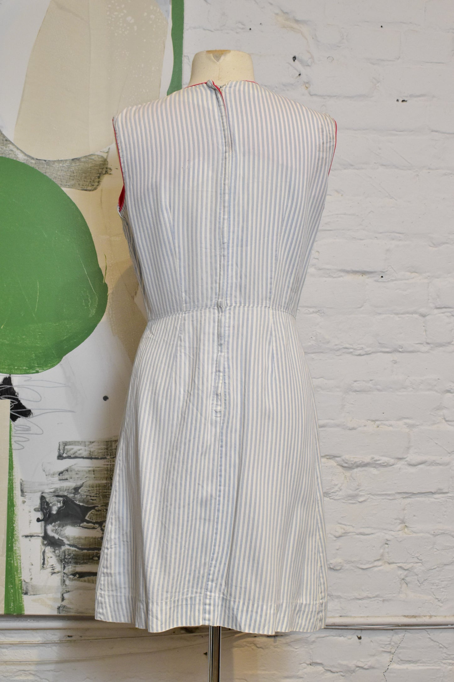 Vintage 1970s "Mode O' Day" Striped Shirt Dress