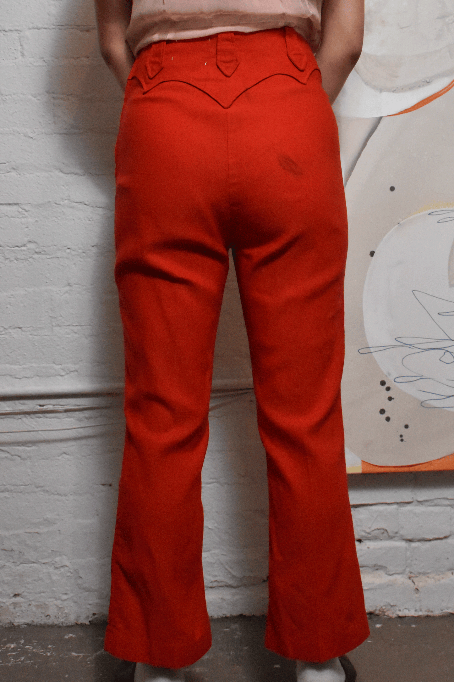 Vintage 1970s "Lasso" Red Western Trousers