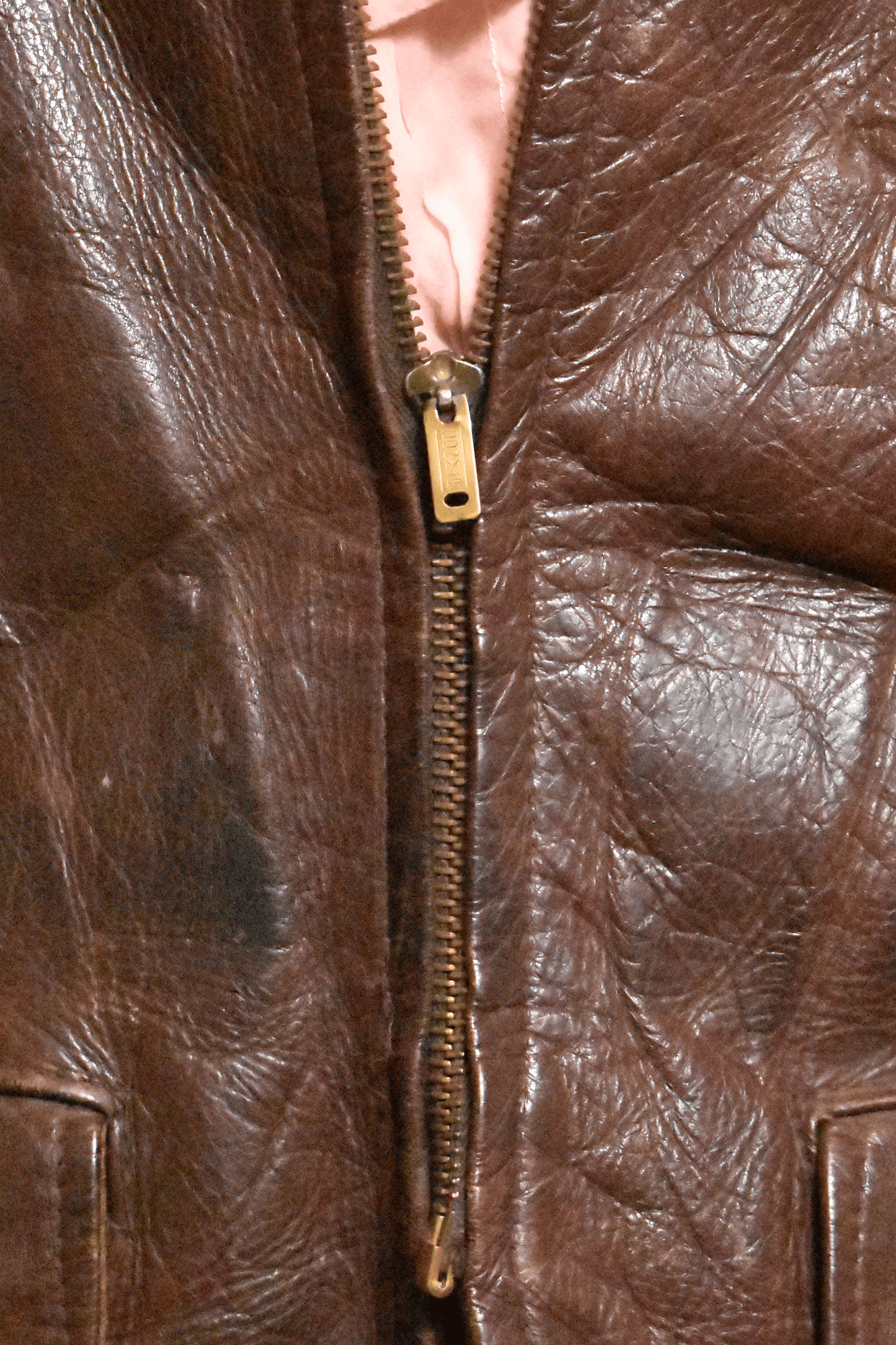 Vintage 1940s "Kit Karson" Brown Pony Leather Jacket