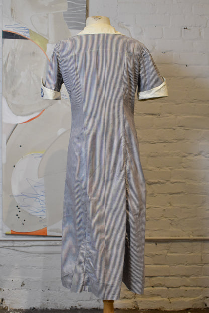 Vintage 1930s 1940s Pin Stripe Nursing Uniform