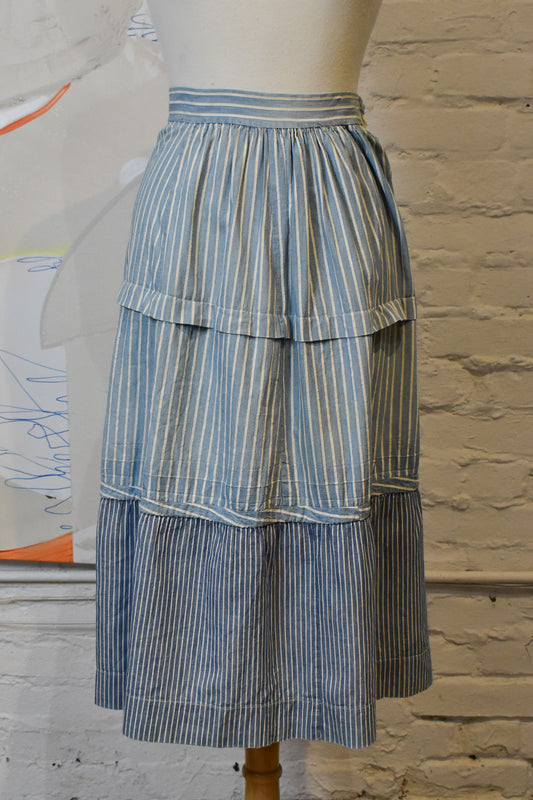 Antique Chambray Pin Striped Skirt