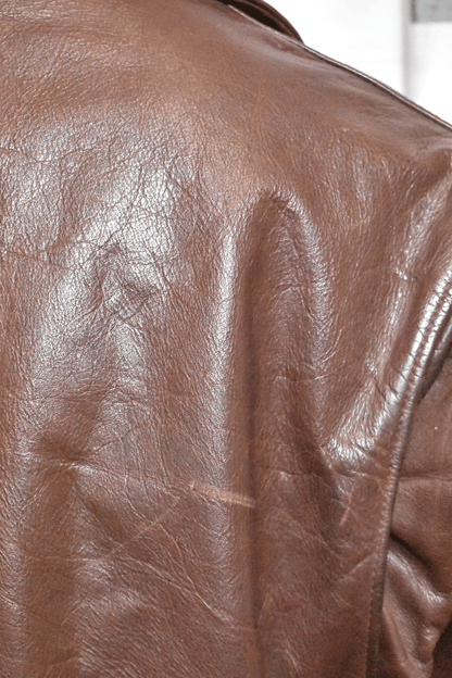 Vintage 1940s "Kit Karson" Brown Pony Leather Jacket