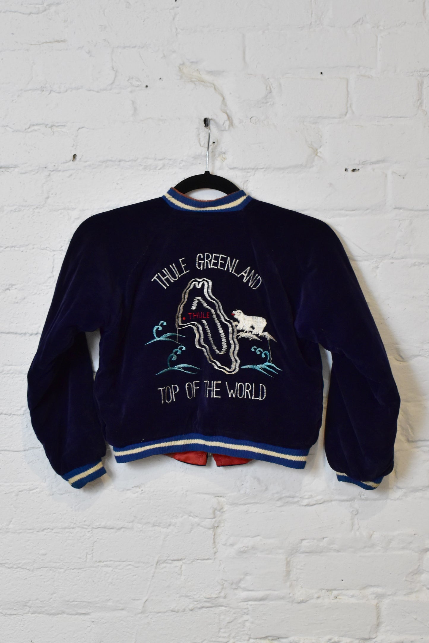 Vintage 1950s Thule Greenland Reversible Satin and Velvet Kids Souvenir Jacket