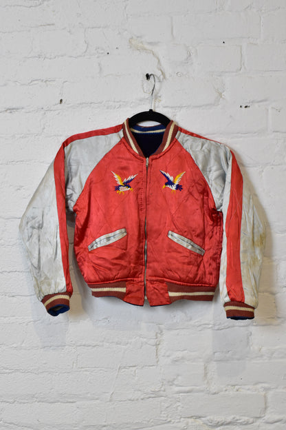 Vintage 1950s Thule Greenland Reversible Satin and Velvet Kids Souvenir Jacket