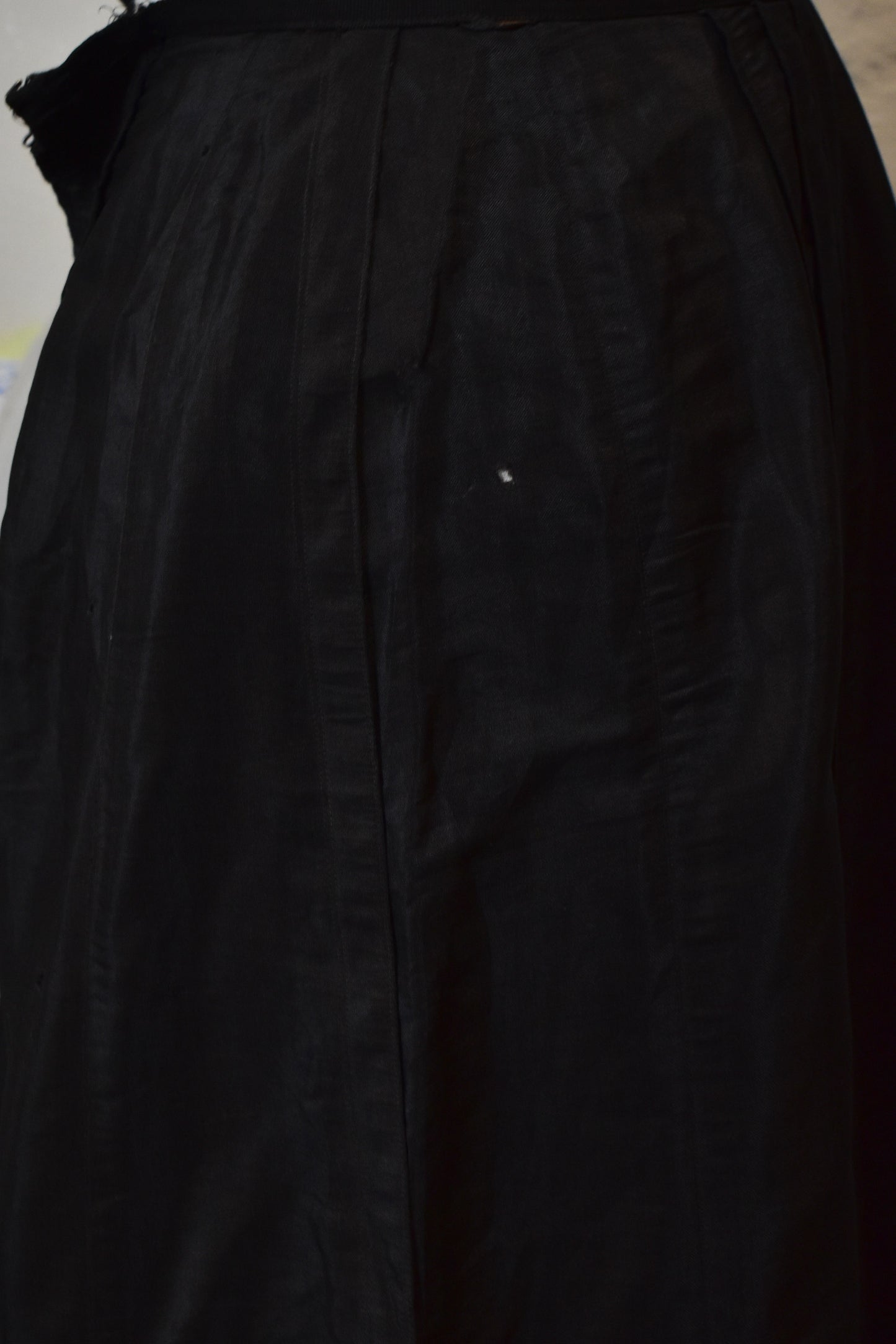 Antique Edwardian Black Silk Skirt