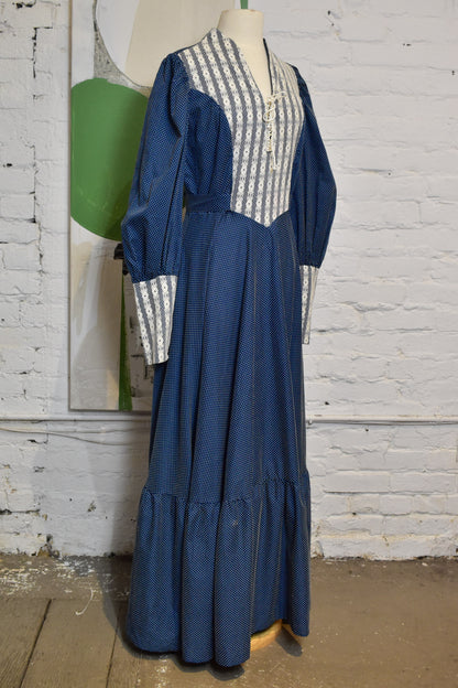 Vintage 1970s Gunne Sax Style Maxi Dress