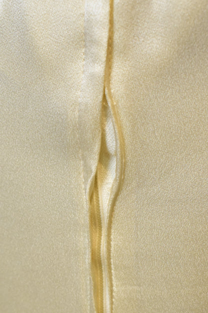 Vintage 1970s "Gunne Sax" Ivory Pearl Peasant Ruffle Gown Dress