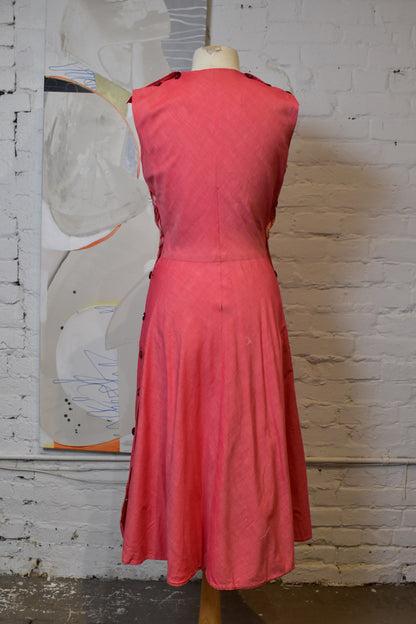 Vintage 1940s Cotton Reversible Summer Dress