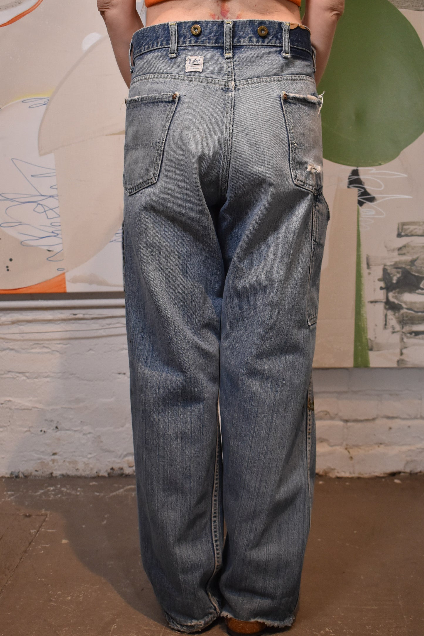 Vintage 1960s "Lee Union Made" Workwear Jeans